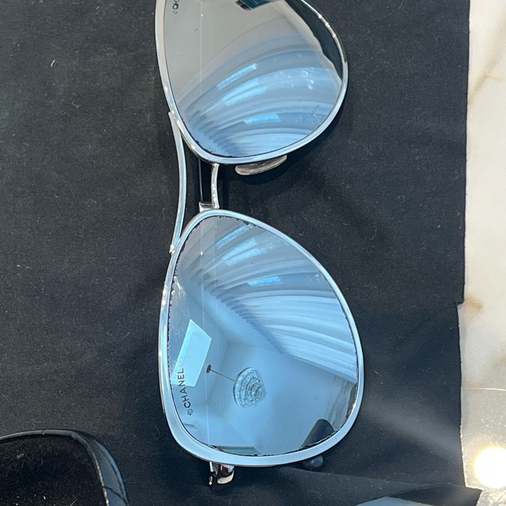 Chanel Silver Mirror AvistorSunglasses